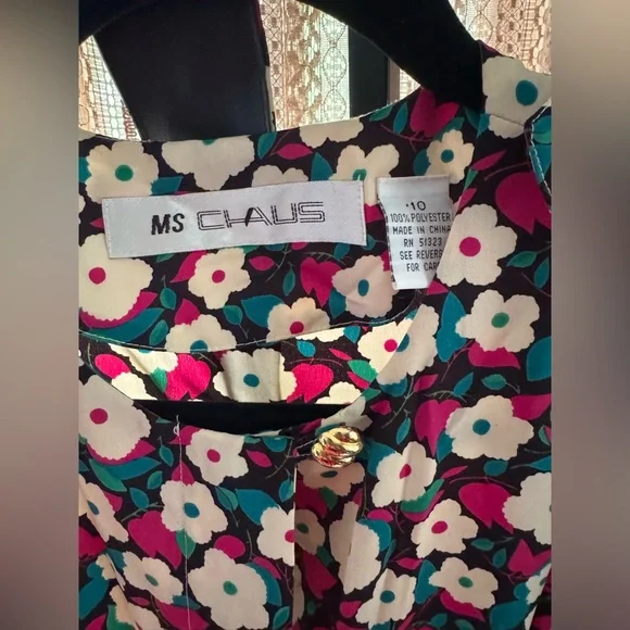 VTG Chaus Dress with original belt! - Picture 2 of 5